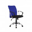 Кресло RCH 8075, черная ткань/синяя сетка