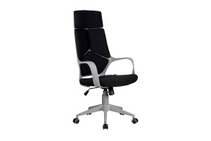 Кресло RCH 8989, серый пластик/черная ткань