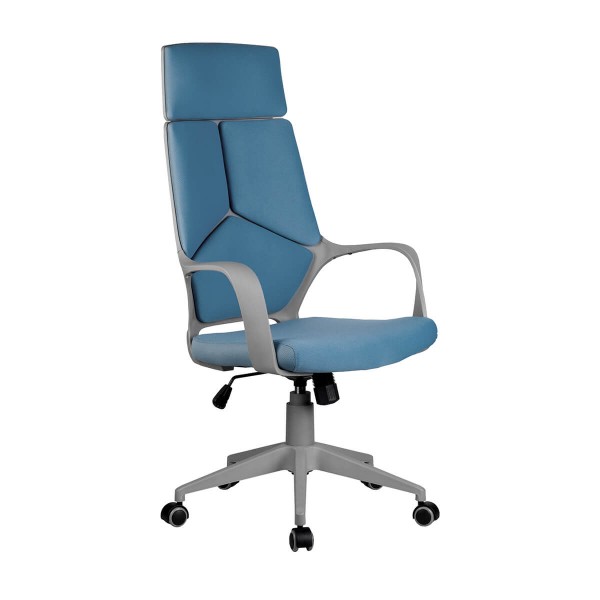 Кресло RCH 8989, серый пластик/синяя ткань
