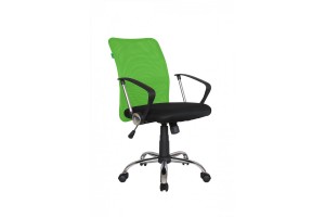 Кресло RCH 8075, черная ткань/зеленая сетка