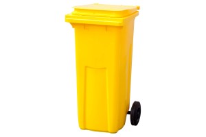 Мусорный контейнер (120л), желтый