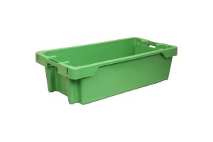 Ящик пластиковый 800х400х225 сплошной, зеленый