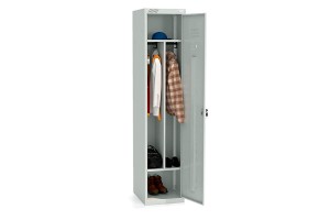 Шкаф для одежды ШРС 11-400 "N"с перегородкой (корпус RAL7035, двери RAL7035)