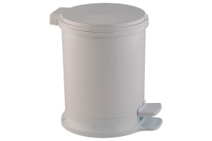 Ведро мусорное с педалью 11 л  (контейнер для мусора в комплекте), белое