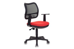 Кресло Бюрократ Ch-797AXSN, черный, сиденье красное 26-22, сетка/ткань