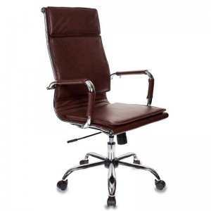 Кресло руководителя Бюрократ Ch-993, коричневый, экокожа
