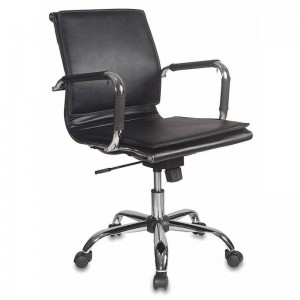 Кресло руководителя Бюрократ Ch-993-Low, черный, экокожа (низкая спинка)