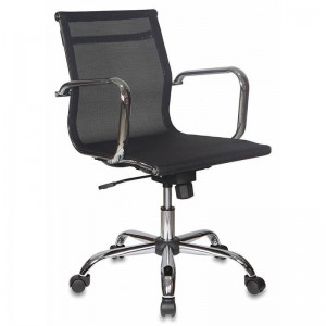 Кресло руководителя Бюрократ CH-993-Low, черный M01, сетка (низкая спинка)