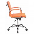 Кресло руководителя Бюрократ CH-993-Low, оранжевый, экокожа (низкая спинка)