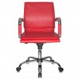 Кресло руководителя Бюрократ Ch-993-Low, красный, экокожа (низкая спинка)