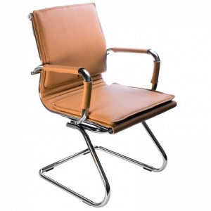 Кресло Бюрократ Ch-993-Low-V, светло-коричневый, экокожа (низкая спинка)
