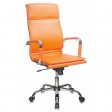 Кресло руководителя Бюрократ CH-993, оранжевый, экокожа