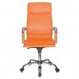 Кресло руководителя Бюрократ CH-993, оранжевый, экокожа