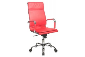 Кресло руководителя Бюрократ CH-993, красный, экокожа