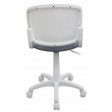 Кресло детское Бюрократ CH-W296NX, белый TW-15, сиденье серое 15-48, сетка/ткань