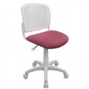 Кресло детское Бюрократ CH-W296NX, белый TW-15, сиденье розовое 26-31, сетка/ткань