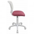 Кресло детское Бюрократ CH-W296NX, белый TW-15, сиденье розовое 26-31, сетка/ткань