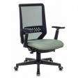 Кресло руководителя Бюрократ EXPERT черный TW-01 сиденье зеленый 38-407 сетка/ткань с подголовником