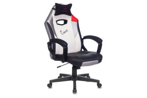 Кресло игровое Zombie HERO QUEEN, черный/белый, экокожа (с подголовником)