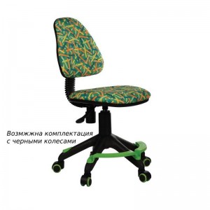 Кресло детское Бюрократ KD-4,-F зеленый карандаши, подставка для ног