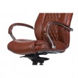 Кресло руководителя Бюрократ T-9924SL, светло-коричневый Leather Eichel, кожа