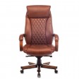 Кресло руководителя Бюрократ T-9924WALNUT, светло-коричневый Leather Eichel, кожа