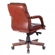Кресло руководителя Бюрократ T-9927WALNUT-LOW, светло-коричневый Leather Eichel, кожа (низкая спинка)