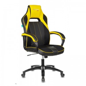 Кресло игровое Zombie VIKING 2 AERO, черный/желтый, текстиль/экокожа
