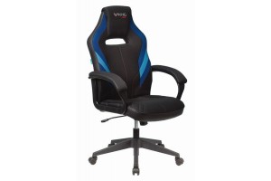 Кресло игровое Zombie VIKING 3 AERO, черный/синий, текстиль/экокожа