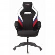 Кресло игровое Zombie VIKING 3 AERO, белый/синий/красный, сиденье черное, текстиль/экокожа