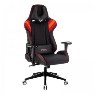 Кресло игровое Zombie VIKING 4 AERO, черный/красный, текстиль/экокожа (с подголовником)