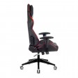 Кресло игровое Zombie VIKING 4 AERO, черный/красный, текстиль/экокожа (с подголовником)