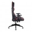 Кресло игровое Zombie VIKING 4 AERO, белый/синий/красный, текстиль/экокожа (с подголовником)