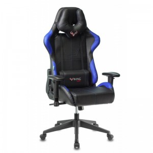 Кресло игровое Zombie VIKING 5 AERO, черный/синий, экокожа (с подголовником)