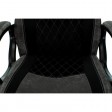Кресло игровое Zombie VIKING 6 KNIGHT Fabric, серый/черный (с подголовником)