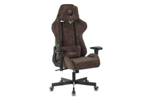 Кресло игровое Zombie VIKING KNIGHT Fabric, темно-коричневый Light-10 (с подголовником)