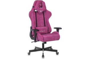 Кресло игровое Zombie VIKING KNIGHT Fabric, малиновый Light-15 (с подголовником)