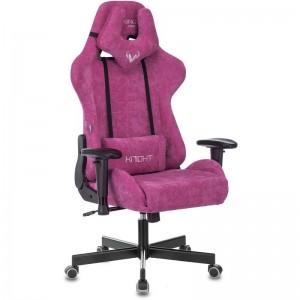 Кресло игровое Zombie VIKING KNIGHT Fabric, малиновый Light-15 (с подголовником)