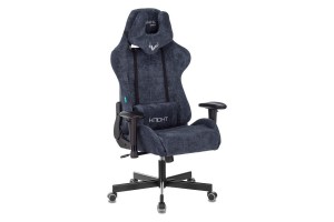 Кресло игровое Zombie VIKING KNIGHT Fabric, синий Light-27 (с подголовником)