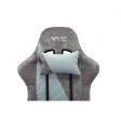 Кресло игровое Zombie VIKING X Fabric, серо-голубой (с подголовником)