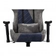 Кресло игровое Zombie VIKING X Fabric, серый/темно-синий (с подголовником)