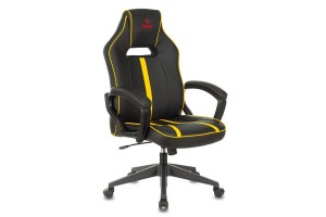 Кресло игровое Zombie A3, черный/желтый, экокожа