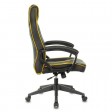 Кресло игровое Zombie A3, черный/желтый, экокожа