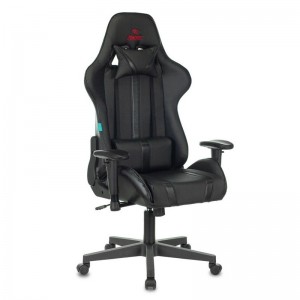 Кресло игровое Zombie A4, черный, экокожа (с подголовником)