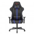 Кресло игровое Zombie A4, черный/синий, экокожа (с подголовником)