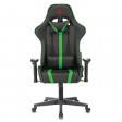 Кресло игровое Zombie A4, черный/зеленый, экокожа (с подголовником)