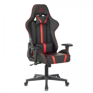 Кресло игровое Zombie A4, черный/красный, экокожа (с подголовником)