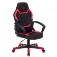 Кресло игровое Zombie 10, черный/красный, текстиль/экокожа