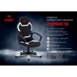 Кресло игровое Zombie 10, черный/красный, текстиль/экокожа