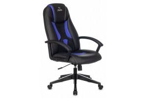 Кресло игровое Zombie 8, черный/синий, экокожа